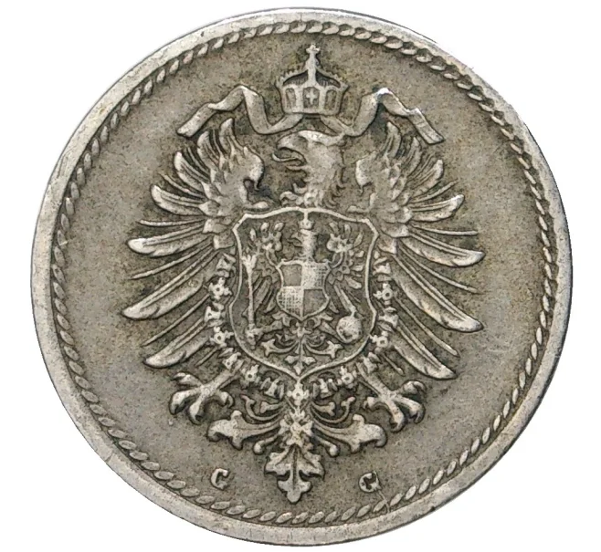 Монета 5 пфеннигов 1876 года G германия (Артикул K11-70157)