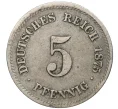Монета 5 пфеннигов 1875 года J Германия (Артикул K11-70158)