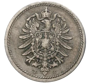 5 пфеннигов 1875 года J Германия