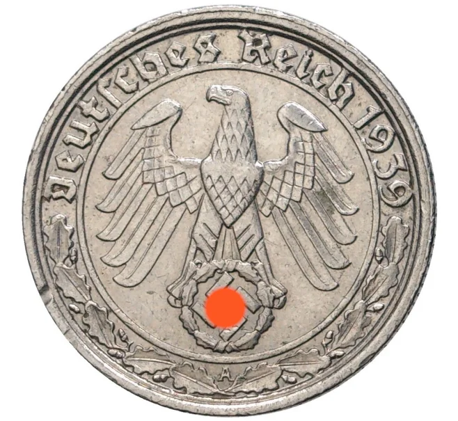 Монета 50 рейхспфеннигов 1939 года A Германия (Артикул M2-56218)