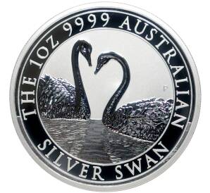 1 доллар 2022 года Австралия «Серебряный лебедь»