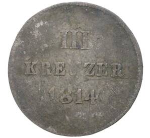 3 крейцера 1814 года Нассау — Фото №1