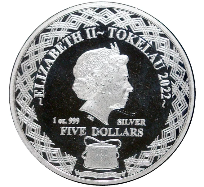 Монета 5 долларов 2022 года Токелау «Совы — Усатая Визгливая сова» (Артикул M2-56235)