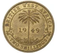 Монета 2 шиллинга 1949 года KN Британская Западная Африка (Артикул K11-70252)