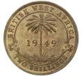 Монета 2 шиллинга 1949 года Н Британская Западная Африка (Артикул K11-70253)