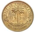 Монета 2 шиллинга 1938 года Н Британская Западная Африка (Артикул K11-70255)