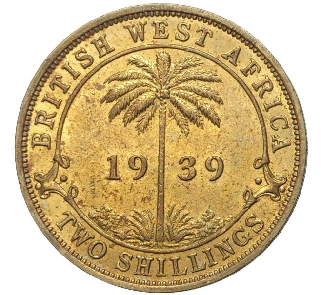 Монета 2 шиллинга 1939 года Н Британская Западная Африка (Артикул K11-70256)
