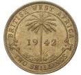 Монета 2 шиллинга 1942 года KN Британская Западная Африка (Артикул K11-70260)