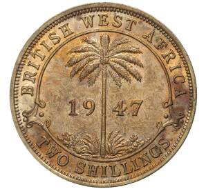 2 шиллинга 1947 года Н Британская Западная Африка