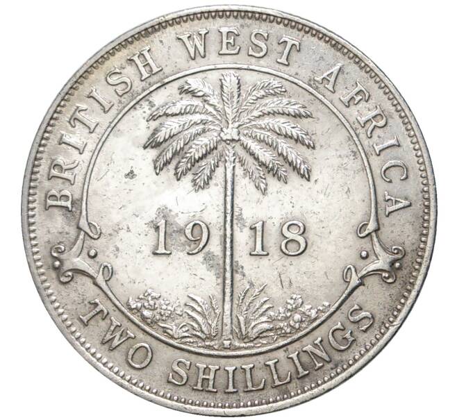 Монета 2 шиллинга 1918 года Н Британская Западная Африка (Артикул K11-70271)