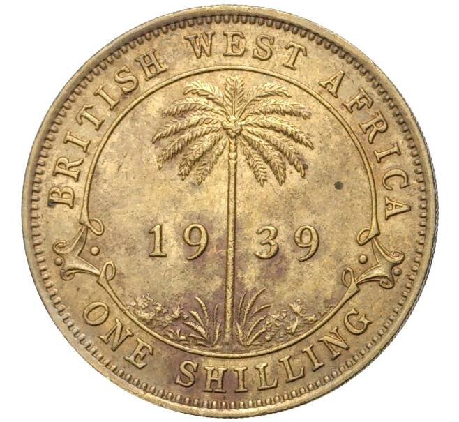 Монета 1 шиллинг 1939 года Британская Западная Африка (Артикул K11-70284)