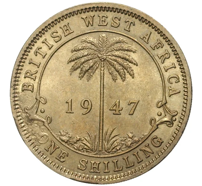 Монета 1 шиллинг 1947 года Британская Западная Африка (Артикул K11-70290)