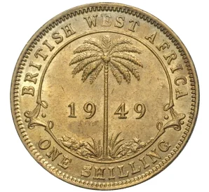 1 шиллинг 1949 года Британская Западная Африка
