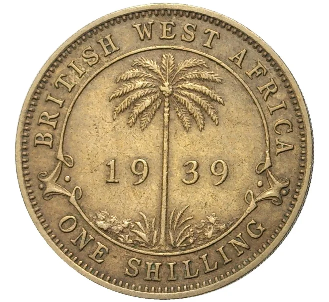 Монета 1 шиллинг 1939 года Британская Западная Африка (Артикул K11-70295)