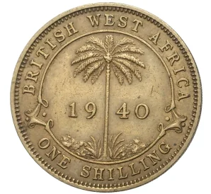 1 шиллинг 1940 года Британская Западная Африка