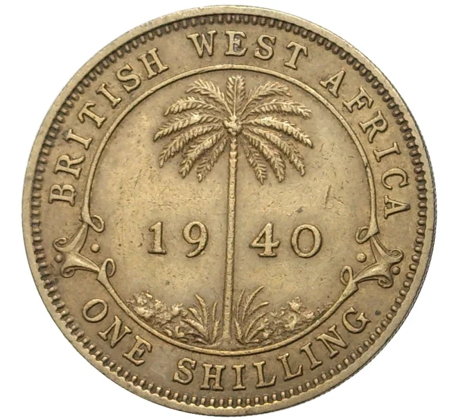 Монета 1 шиллинг 1940 года Британская Западная Африка (Артикул K11-70297)