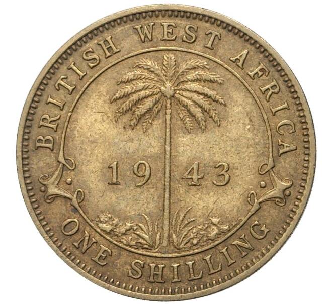 Монета 1 шиллинг 1943 года Британская Западная Африка (Артикул: K11-70300) — Фото №1