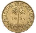 Монета 2 шиллинга 1939 года KN Британская Западная Африка (Артикул: K11-70319) — Фото №1