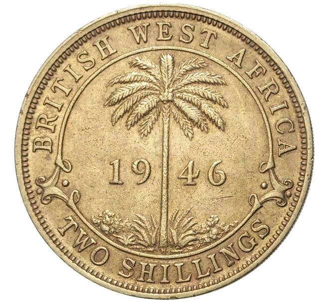 Монета 2 шиллинга 1946 года Н Британская Западная Африка (Артикул: K11-70322) — Фото №1