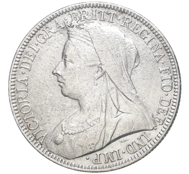 Монета 1 флорин (2 шиллинга) 1899 года Великобритания (Артикул K11-70336)