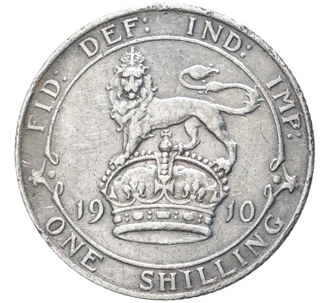 Монета 1 шиллинг 1910 года Великобритания (Артикул K11-70353)