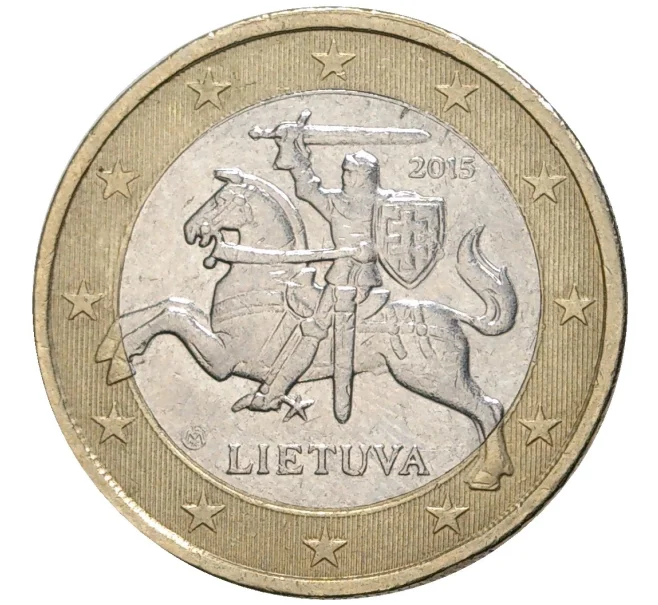 Монета 1 евро 2015 года Литва (Артикул K11-70356)