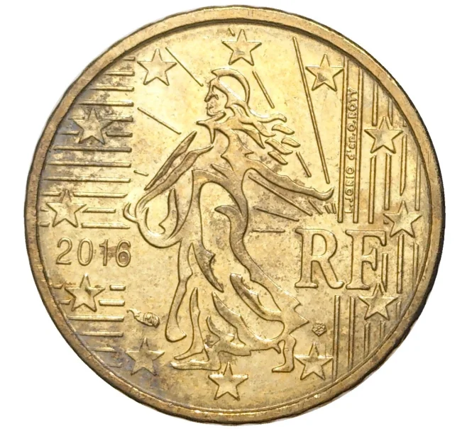 Монета 10 евроцентов 2016 года Франция (Артикул M2-56357)