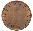 Монета 1 раппен 1949 года Швейцария (Артикул M2-56373)