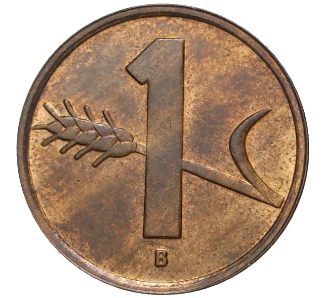 Монета 1 раппен 1951 года Швейцария (Артикул M2-56374)
