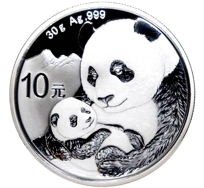 Монета 10 юаней 2019 года Китай «Панда» (Артикул M2-56387)