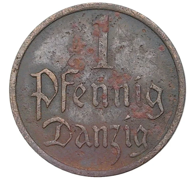 Монета 1 пфенниг 1937 года Данциг (Артикул K27-80039)
