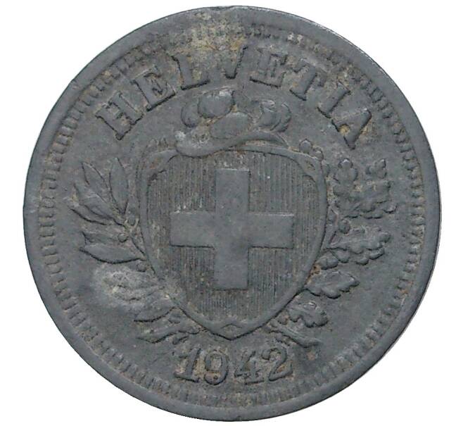 Монета 1 раппен 1942 года Швейцария (Артикул K27-80105)