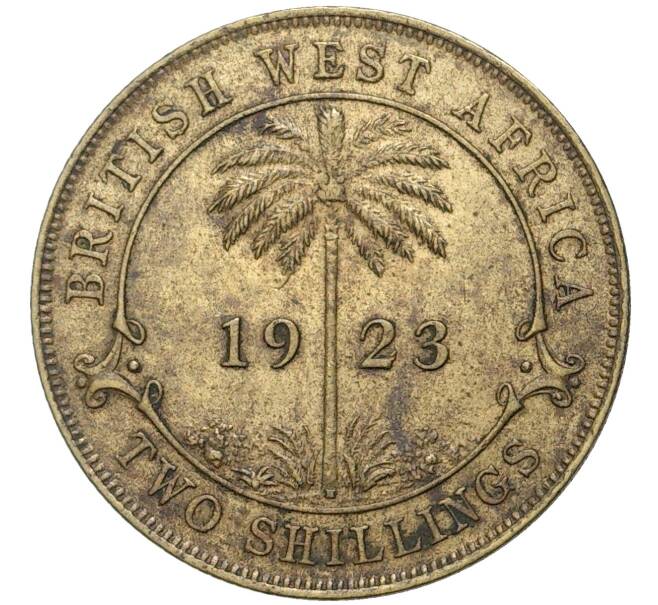 Монета 2 шиллинга 1923 года H Британская Западная Африка (Артикул K27-80110)