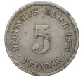 Монета 5 пфеннигов 1875 года D Германия (Артикул K11-70615)