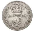 Монета 3 пенса 1917 года Великобритания (Артикул K11-70617)