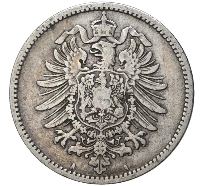 Монета 1 марка 1881 года А Германия (Артикул K11-70742)