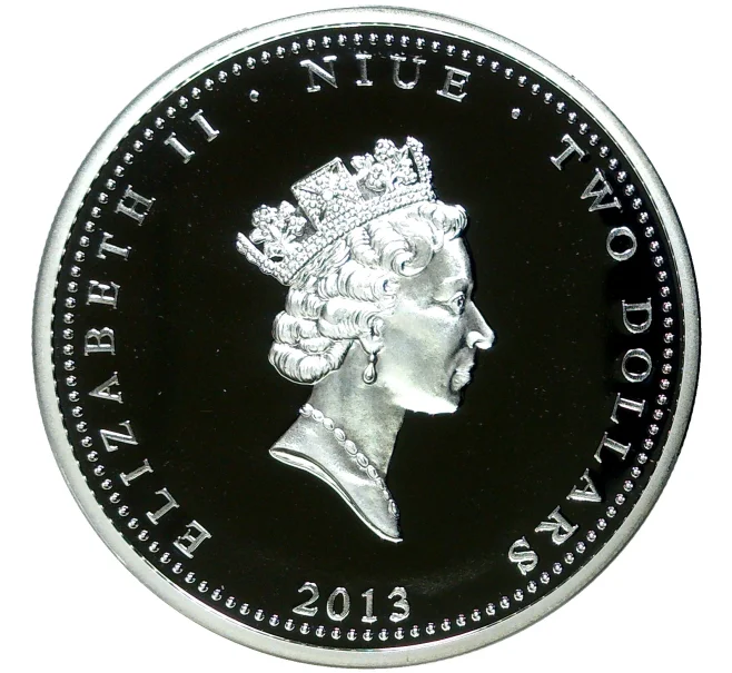 Монета 2 доллара 2013 года Ниуэ «Кавказская пленница — Шурик и Нина» (Артикул M2-56406)