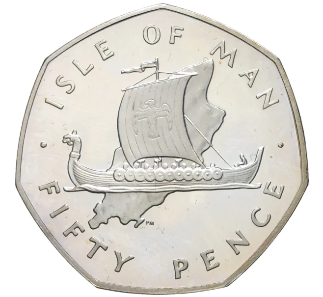Монета 50 пенсов 1977 года Остров Мэн (Артикул M2-56440)