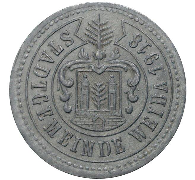 Монета 50 пфеннигов 1918 года Германия — город Вайда (Нотгельд) (Артикул M2-56586)