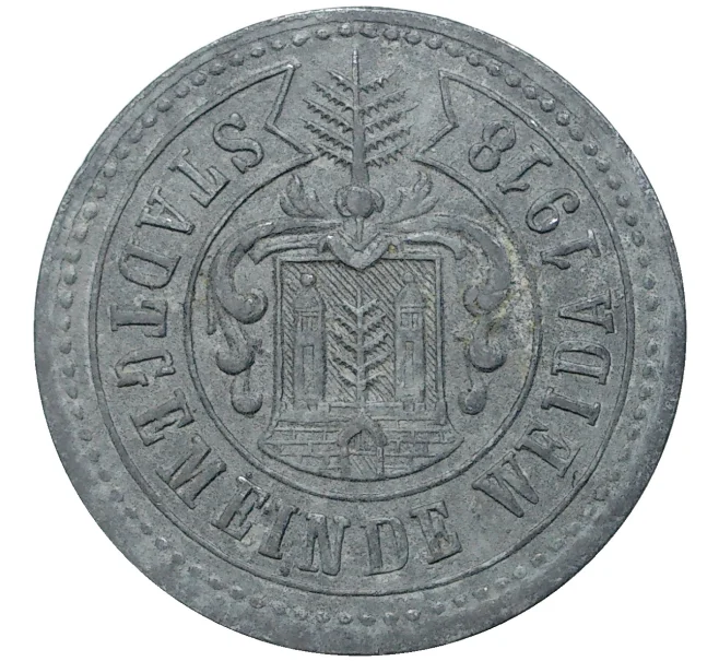 Монета 50 пфеннигов 1918 года Германия — город Вайда (Нотгельд) (Артикул M2-56588)