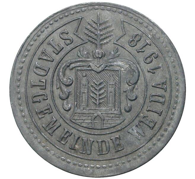 Монета 50 пфеннигов 1918 года Германия — город Вайда (Нотгельд) (Артикул M2-56591)