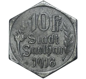 10 пфеннигов 1918 года Германия — город Заульгау (Нотгельд)