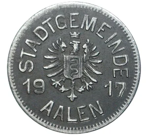 10 пфеннигов 1917 года Германия — город Аален (Нотгельд)