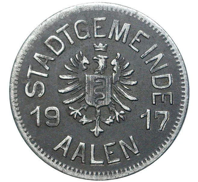 Монета 10 пфеннигов 1917 года Германия — город Аален (Нотгельд) (Артикул M2-56616)
