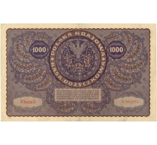 Банкнота 1000 марок 1919 года Польша (Артикул: B2-9063) — Фото №2