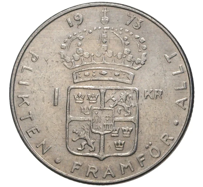 Монета 1 крона 1973 года Швеция (Артикул M2-56498)