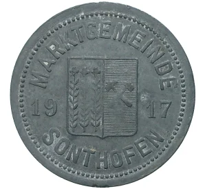 50 пфеннигов 1917 года Германия — город Зонтхофен (Нотгельд)