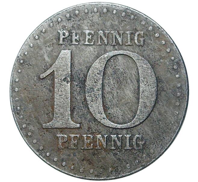 Монета 10 пфеннигов 1919 года Германия — город Наумбург (Нотгельд) (Артикул M2-56840)