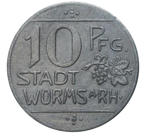 10 пфеннигов 1918 года Германия — город Вормс (Нотгельд)