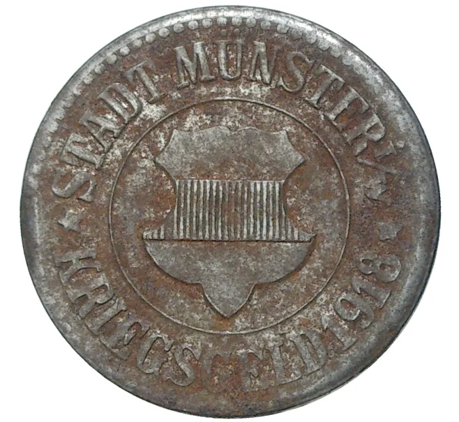 Монета 10 пфеннигов 1918 года Германия — город Мюнстер (Нотгельд) (Артикул M2-56888)